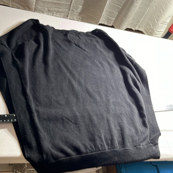 American Eagle Outfitters  size large Black Sweater open sides kangaroo pocket - Picture 11 of 12